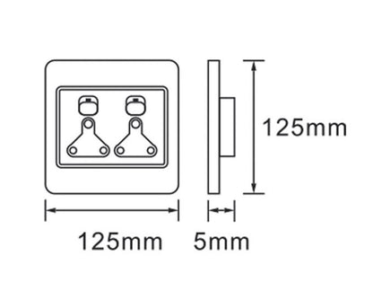 Ausma 4x4 Double Switched Wall Socket - D01: Convenient and Durable Socket for Multiple Devices (10008432)