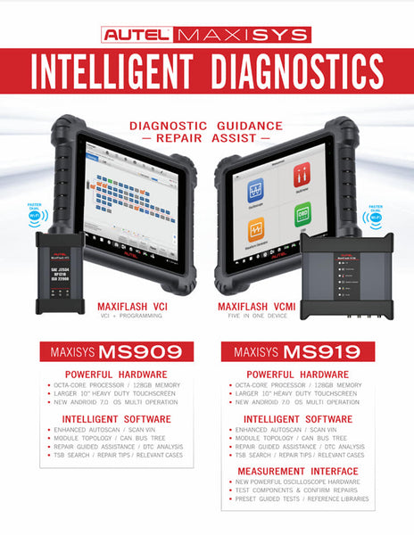 I-Autel MaxiSYS MS909 | I-J2534, i-Topology Mapping &amp; Intelligent Diagnostics | Iskena sokuxilonga 