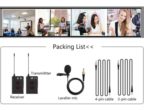 BAOBAOMI TF-105 Professional UHF Wireless Frequency Lavalier