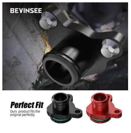 BEVINSEE Aluminum Coolant Port Fitting Upgrade for BMW 320i 325i 335i 335xi 135i 525i 528i 528xi 530i N52 N54 N55 N20 X1 X3 Z4