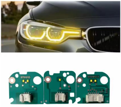 Bright Yellow Daytime Running Lights For BMW 3 Series F30 LCI 3' F31 63117419610 63117419615 Angel Eyes - Electromann SA