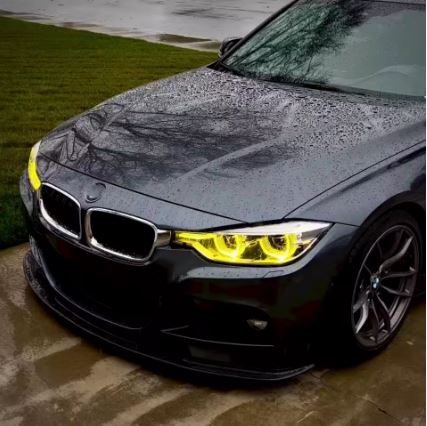 Bright Yellow Daytime Running Lights For BMW 3 Series F30 LCI 3' F31 63117419610 63117419615 Angel Eyes - Electromann SA