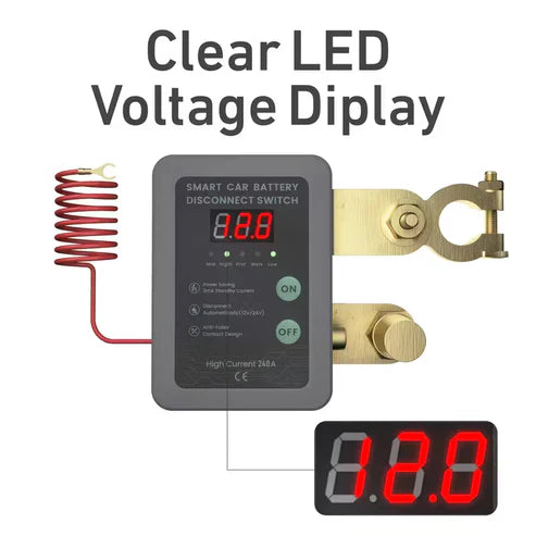 Automatic 12V DC Battery Disconnect On/Off Switch (10008123) - Electromann SA