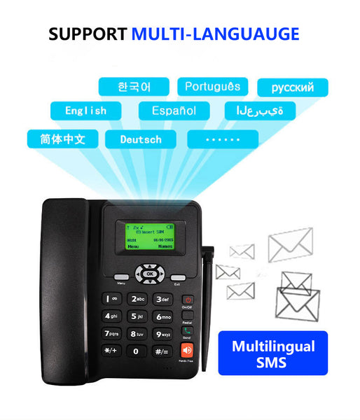 Beamio Wireless Desk Phone with Dual GSM 2G/3G SIM Card Slots - Versatile and Portable Communication Device