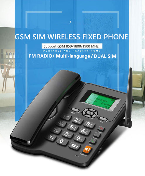 Beamio Wireless Desk Phone with Dual GSM 2G/3G SIM Card Slots - Versatile and Portable Communication Device