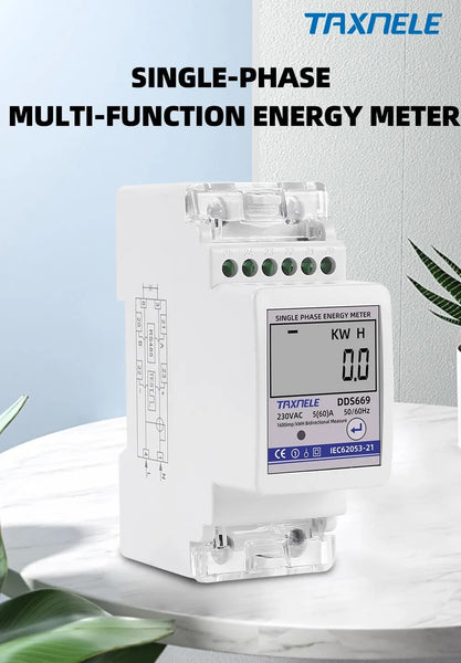 Multifunction 60A Bi-directional Solar Energy Meter