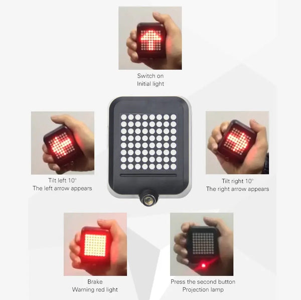 I-NQY 64 LED Intelligent Safety Bicycle Tail Light ene-Infrared Laser - Thuthukisa Ukubonakala Nokuphepha