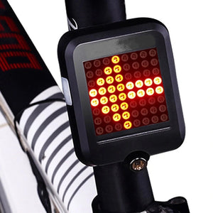 NQY 64 LED Intelligent Safety Bicycle Tail Light with Infrared Laser - Enhance Visibility and Safety