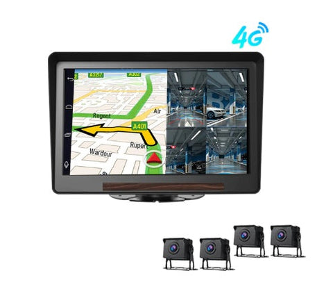 Bluavido 4G Android 9.0 Car and Truck Digital Video Recorder GPS Navigation HD Dash Camera Kit