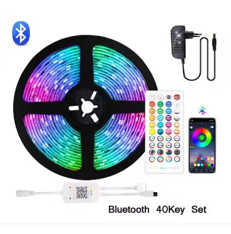 DAHAN Dual 15m Wireless Remote and Bluetooth Controlled RGB LED Light Strip Kit - Electromann SA