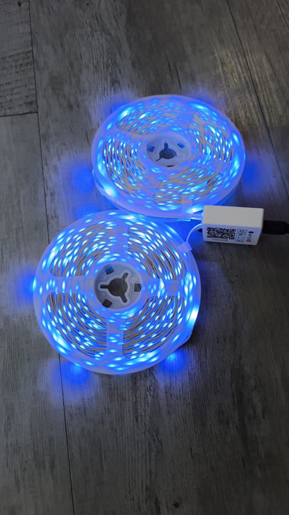 DAHAN Dual 15m Wireless Remote and Bluetooth Controlled RGB LED Light Strip Kit - Electromann SA