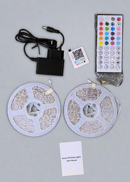 DAHAN Dual 15m Wireless Remote and Bluetooth Controlled RGB LED Light Strip Kit - Electromann SA