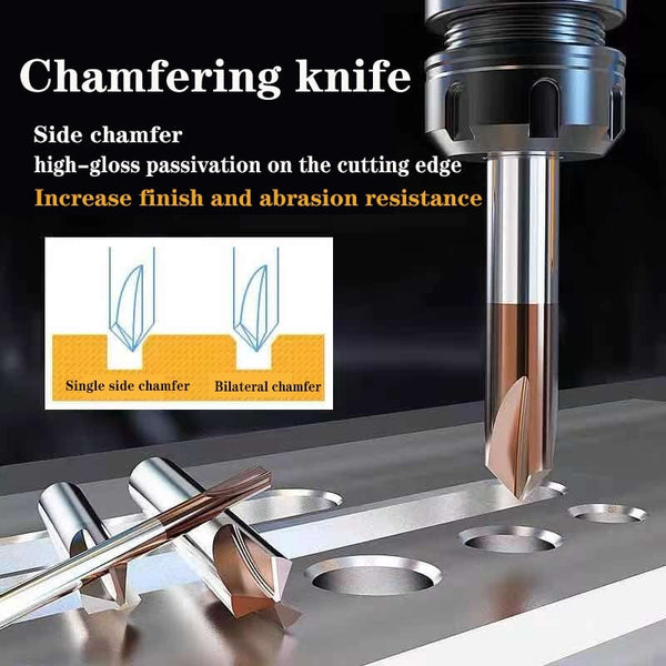 Cnc Cutters Carbide Chamfer Milling 90-Degree 8mm Cutter