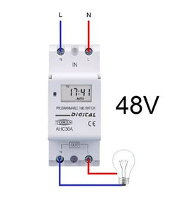 Din Rail Weekly 7-Day Programmable Digital Timer Switch Relay