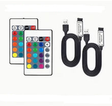 2pcs 24-Key Remote Control for LED Strips with IR Receiver (10000756 - Electromann SA