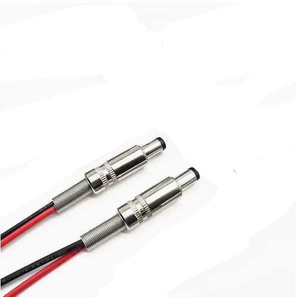 2Pc DC099 Connectors 5.5X2.1mm Threaded Male Power Sockets (10002605) - Electromann SA