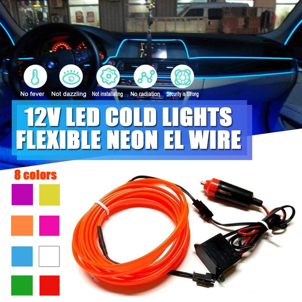 Enhance Your Cars Interior with the 5M Flexible Neon EL Wire Light