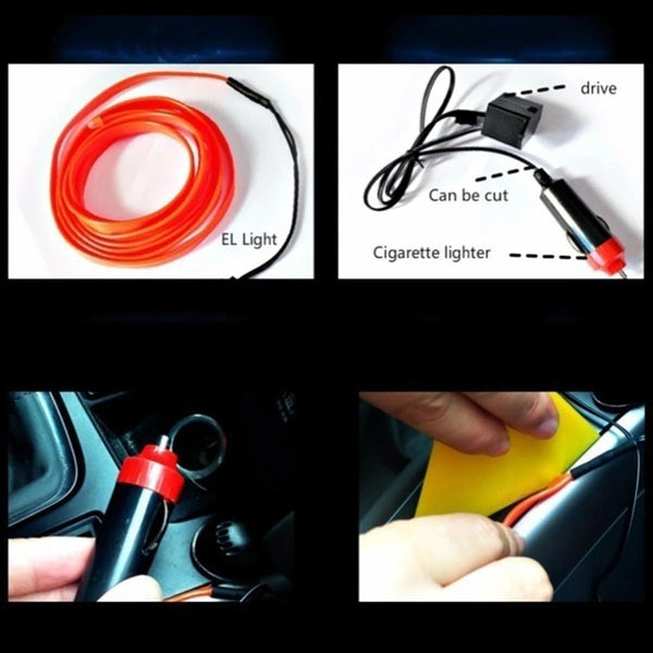 Enhance Your Cars Interior with the 5M Flexible Neon EL Wire Light