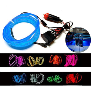 Enhance Your Car's Interior with the 5M Flexible Neon EL Wire Light