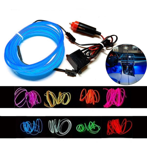 Enhance Your Cars Interior with the 5M Flexible Neon EL Wire Light