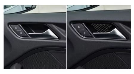 4pcs Audi A3/S3 Interior Carbon Fiber look Inner Door Handle Sticker Set