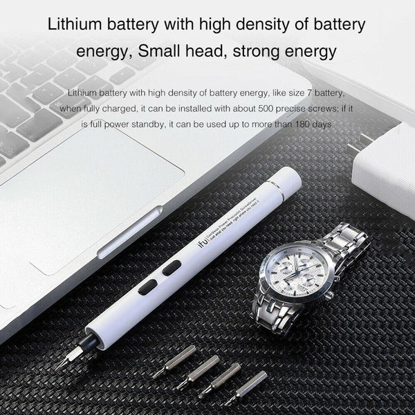 Cordless Electric Power Screwdriver Rechargeable Lithium Precision Steel Bits Repair Tools