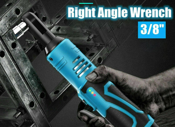 28v 90N.m 3/8'' Cordless Electric Ratchet Wrench Right Angle Tool