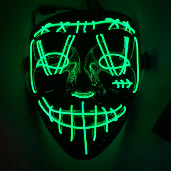 Cosmask Glowing Led Party Mask Green