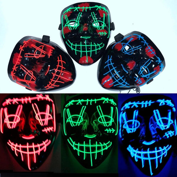 Cosmask Glowing Led Party Mask Green