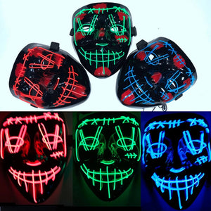 Cosmask Glowing Led Party Mask Pink/Red