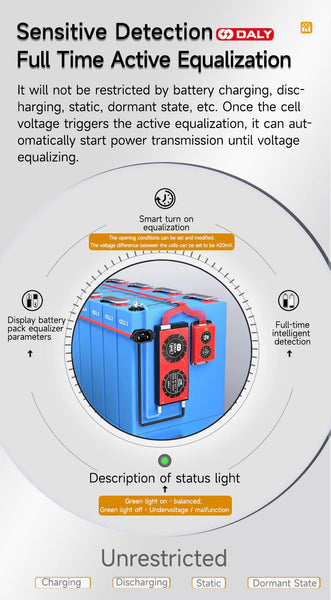 16S 1Amp Lithium/LiFePo4 Active Equalizer Balancer