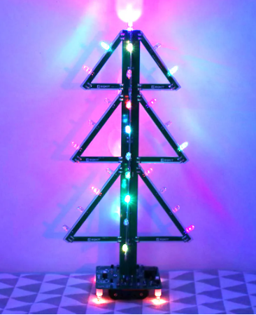 DIY DC 5.0V Christmas Music Tree Auto-Rotate Lamp - Festive and Interactive Decoration