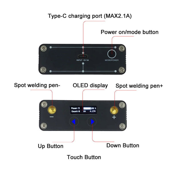 I-MinderRC DH30 Portable Spot Welder - Ithuluzi Lokushisela Eliguquguqukayo nelihlangene 