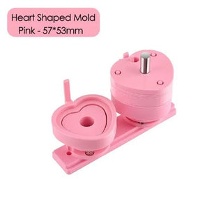 57x53mm DIY Heart Shaped Button/Badge Maker Punching Mould