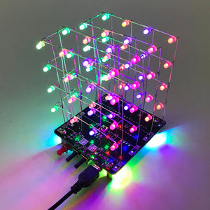 DIY LED Electronic Colorful RGB Music Light Tower Kit with 3D Animation - Create Your Own Tower of Colorful Lights