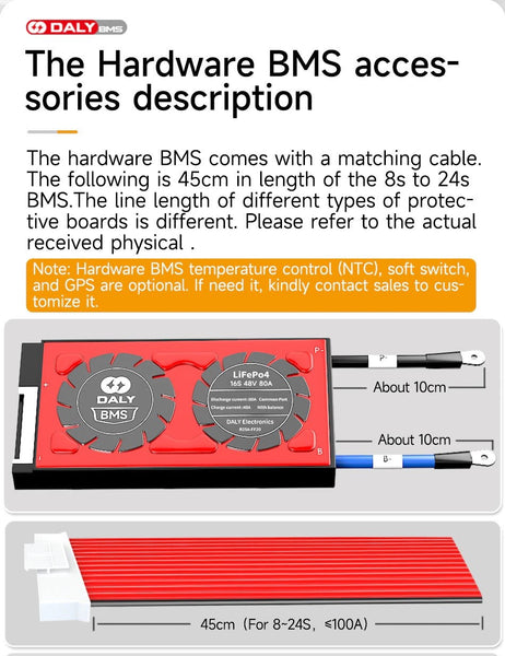 Daly LiFePo4 16S 48V 80A LFP PCM Battery Protection Board BMS with Balance - Safeguarding and Balancing LiFePo4 Batteries