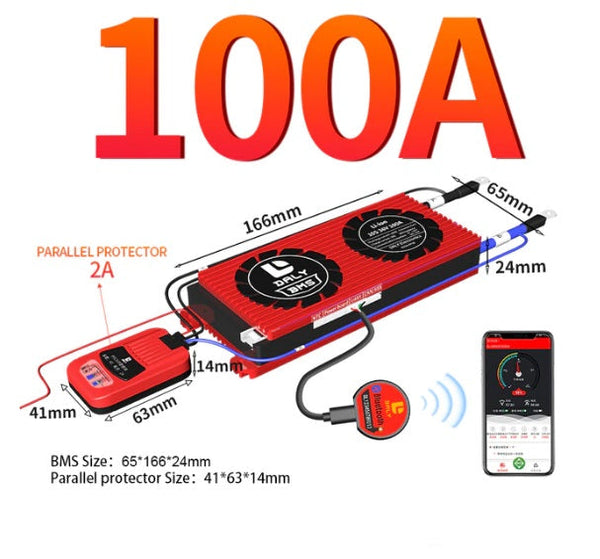 Daly LiFePo4 8S 24V 100A Bluetooth/CAN Battery Protection  Board