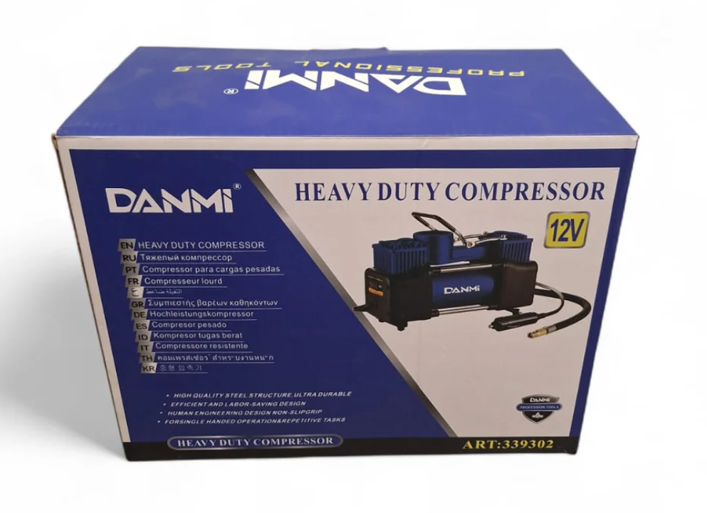 DANMI Heavy Duty Portable 12V Car Compressor (10006844) - Electromann SA