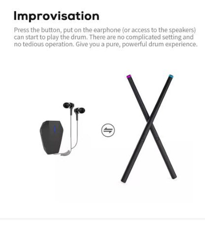 1 Set Somatosensory Virtual Air Drums Kit - Electromann SA