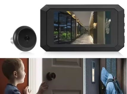 Digital Magic Eye Viewfinder Safety Door Viewer Photo Recording Door Peephole Camera with 3.97in LCD Screen