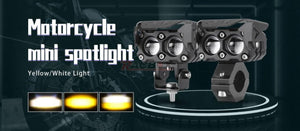 Motorcycle 12v Universal Dual LED Headlights/Spotlights/Fog lights