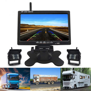 Dual Camera Wireless Rear-View Camera and 7 Inch Monitor Kit