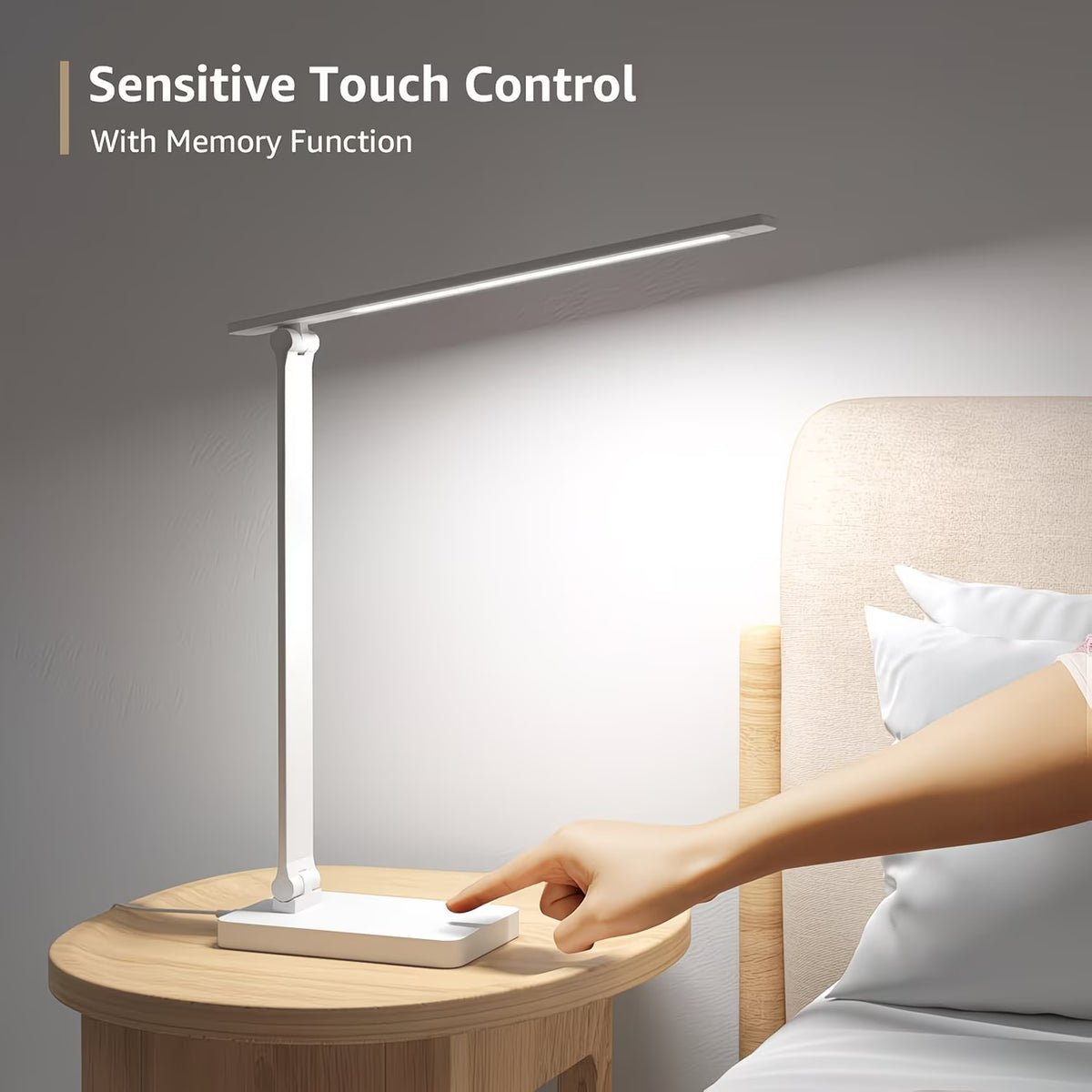 Light Control Desk Light Redisson Smart Rechargeable Touch Switch Desk Lamp with 4 modes (10007 ...