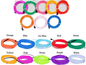 3M Single Color 5V USB Flexible Neon EL Wire - Bendable and Vibrant Lighting Solution