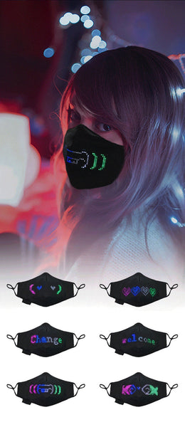 EL Luminous Bluetooth Display Cotton Mask