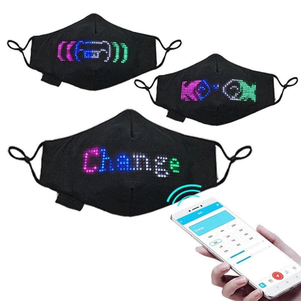 EL Luminous Bluetooth Display Cotton Mask