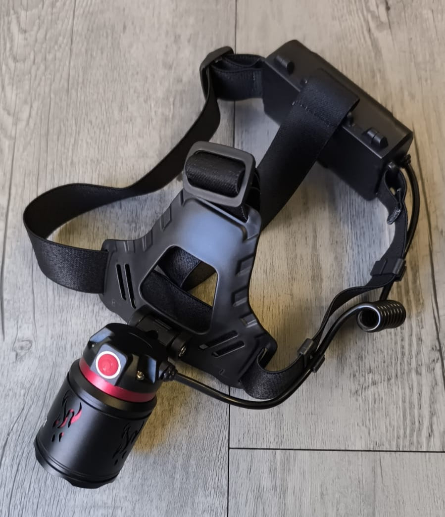 High Power Multi-LED Tactical Headlamp with Front and Rear Lighting - Electromann SA