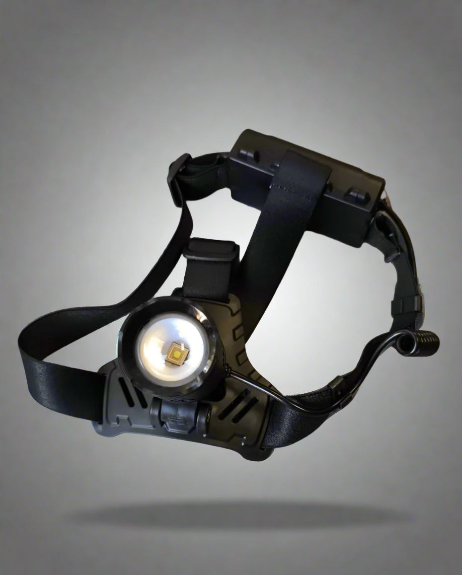 High Power Multi-LED Tactical Headlamp with Front and Rear Lighting - Electromann SA