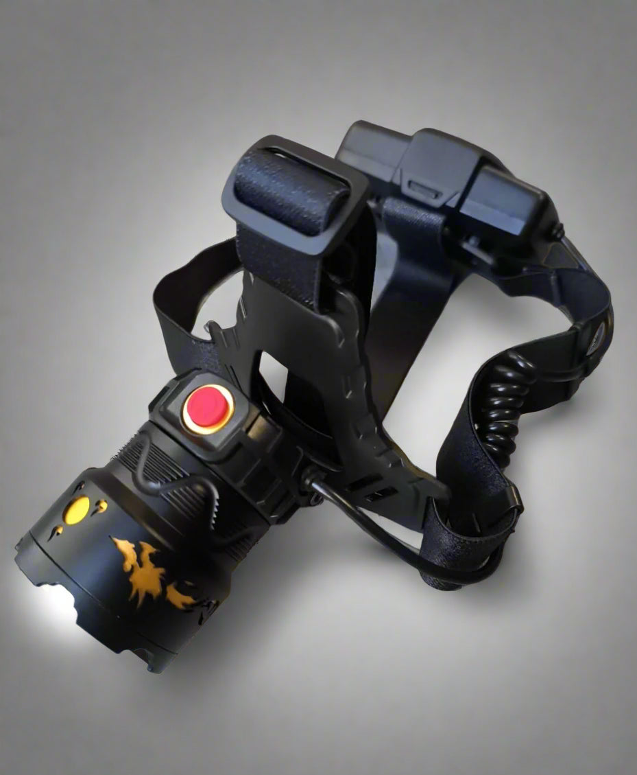 High Power Tactical Multiple Mode Headlamp with Zoom - Electromann SA