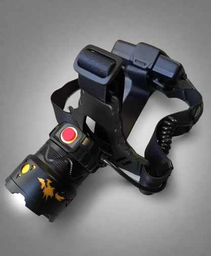 High Power Tactical Multiple Mode Headlamp with Zoom - Electromann SA